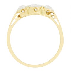 Edwardian 0.75ct Diamond Three Stone Ring, c.1910s