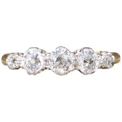 Antique Edwardian 0.78 Carat Five-Stone Diamond Ring in 18 Carat Yellow Gold