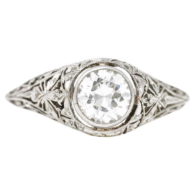 .80 Carat Diamond Platinum Engagement Ring For Sale at 1stDibs | .80 ...