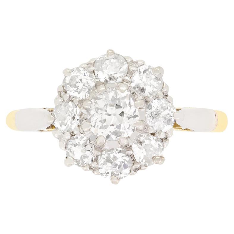 Edwardian 0.80ct Diamond Cluster Ring, c.1910s
