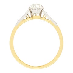 Edwardian 0.80ct Diamond Solitaire Ring, c.1910s