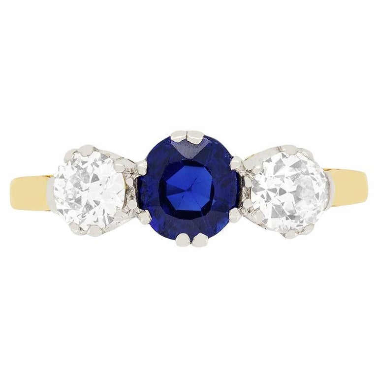 Bague Diamant Naturel 0.80ct Saphir Rose Or Jaune 18k - Taille 8, Trapèze, Certification GLI, Occasion