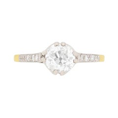 Edwardian 0.82 Carat Diamond Solitaire Ring, circa 1910