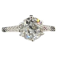 Edwardian 0.85 Carat Old European Cut Diamond Solitaire Engagement Ring Ca '1910