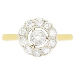 Edwardianischer 0,85ct Diamant-Cluster-Ring, um 1910