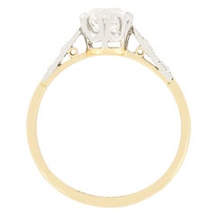Edwardian 0.85ct Diamond Solitaire Ring, c.1910s