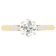 Edwardian 0.85ct Diamond Solitaire Ring, c.1910s