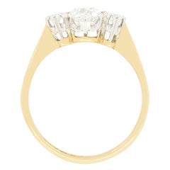 Edwardian 0.85ct Diamond Trilogy Ring, c.1910s