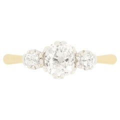 Edwardian 0.85ct Diamond Trilogy Ring, c.1910s