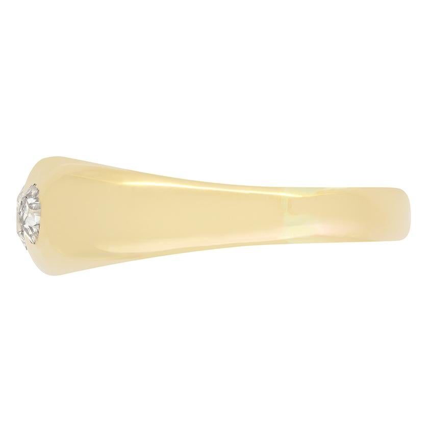 Taille vieille Europe Bague d'homme édouardienne à 0,90ct de diamant, poinçonnée 1912 en vente