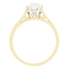 Edwardian 0.95ct Diamond Solitaire Ring, c.1910s