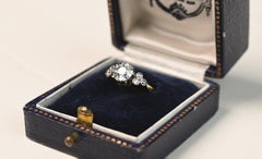 Edwardian 0.95ct Old European Cut Ring. Diamond Platinum on 18K Yellow Gold JVS1