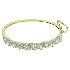 Edwardian 10.00 Carat Old Cut Diamond Bangle