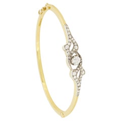 Brazalete eduardiano de diamantes de 1,00 ct, c.1910