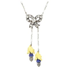 Collier Edwardian 1.00ct Diamond Bow Neck, c.1910s