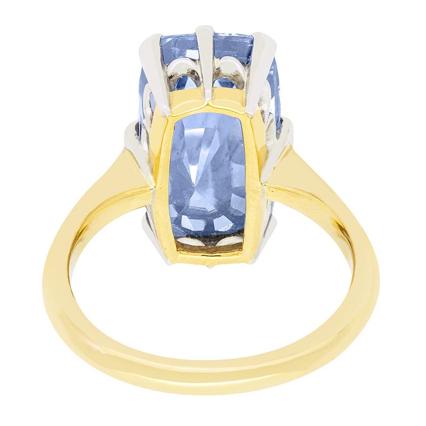 Edwardian 10.20ct Sapphire Solitaire Ring, c.1915 In Good Condition For Sale In London, GB