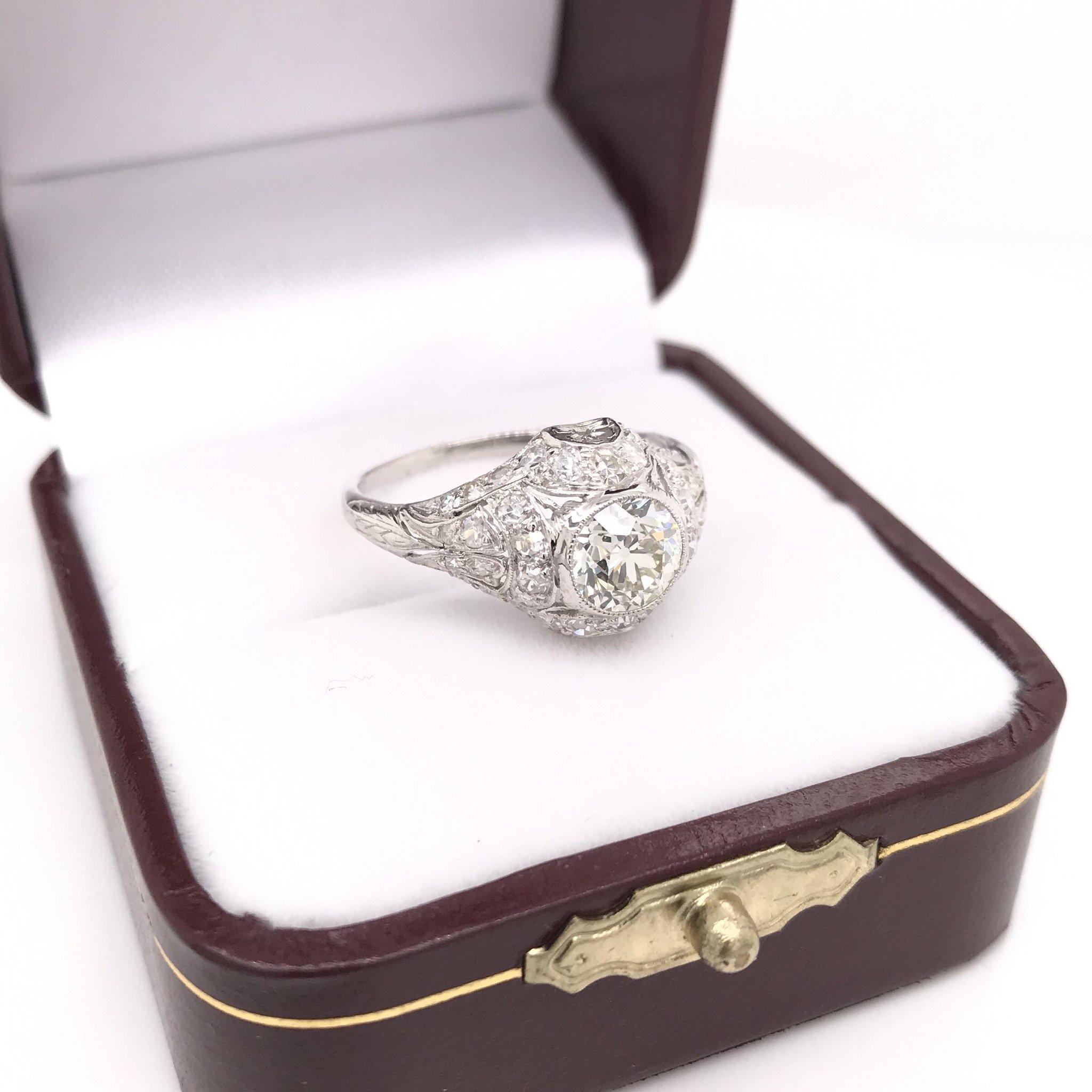 Edwardian 1.05 Carat Diamond Ring 4