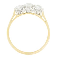 Edwardian 1.05ct Diamond Three Stone Ring, c.1910s