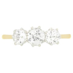 Edwardian 1.05ct Diamond Three Stone Ring, c.1910s