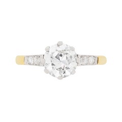 Edwardian 1.08 Carat Diamond Solitaire Ring, circa 1910 Edwardian 1.08 Carat Diamond Solitaire Ring, circa 1910