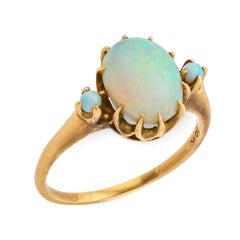 Edwardian 10k Opal Three Stone Ring Edwardian 10k Opal Three Stone Ring