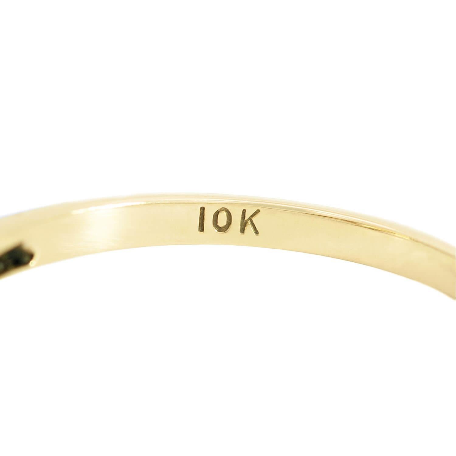 Edwardian 10k White and Yellow Gold Diamond Engagement Ring 0.59ct For Sale 2