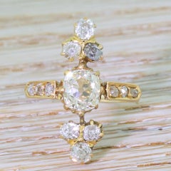 Edwardian 1.20 Carat Old Mine Cut Diamond Ring