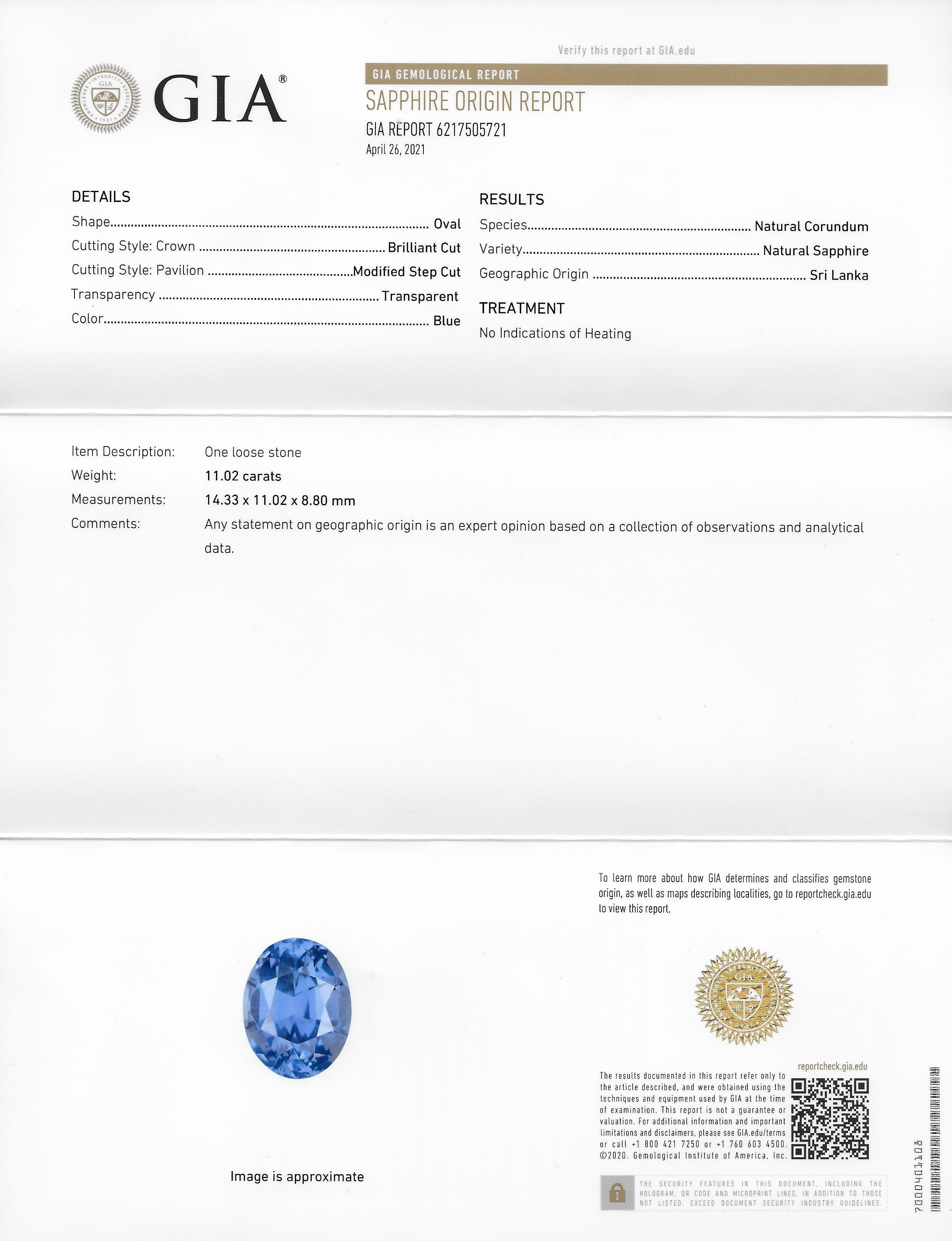 Edwardian 12.02 Carats No Heat Ceylon Sapphire Diamond Platinum Statement Ring  6