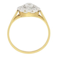 Edwardian 1.20ct Diamond Daisy Cluster Ring, C.1910s