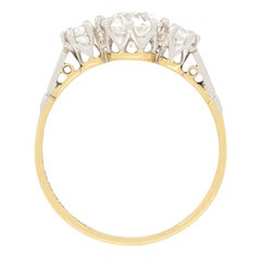 Edwardian 1.20ct Diamond Trilogy Ring, c.1910s