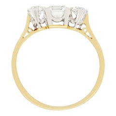 Edwardian 1.20ct Three Stone Diamond Ring, circa 1910s