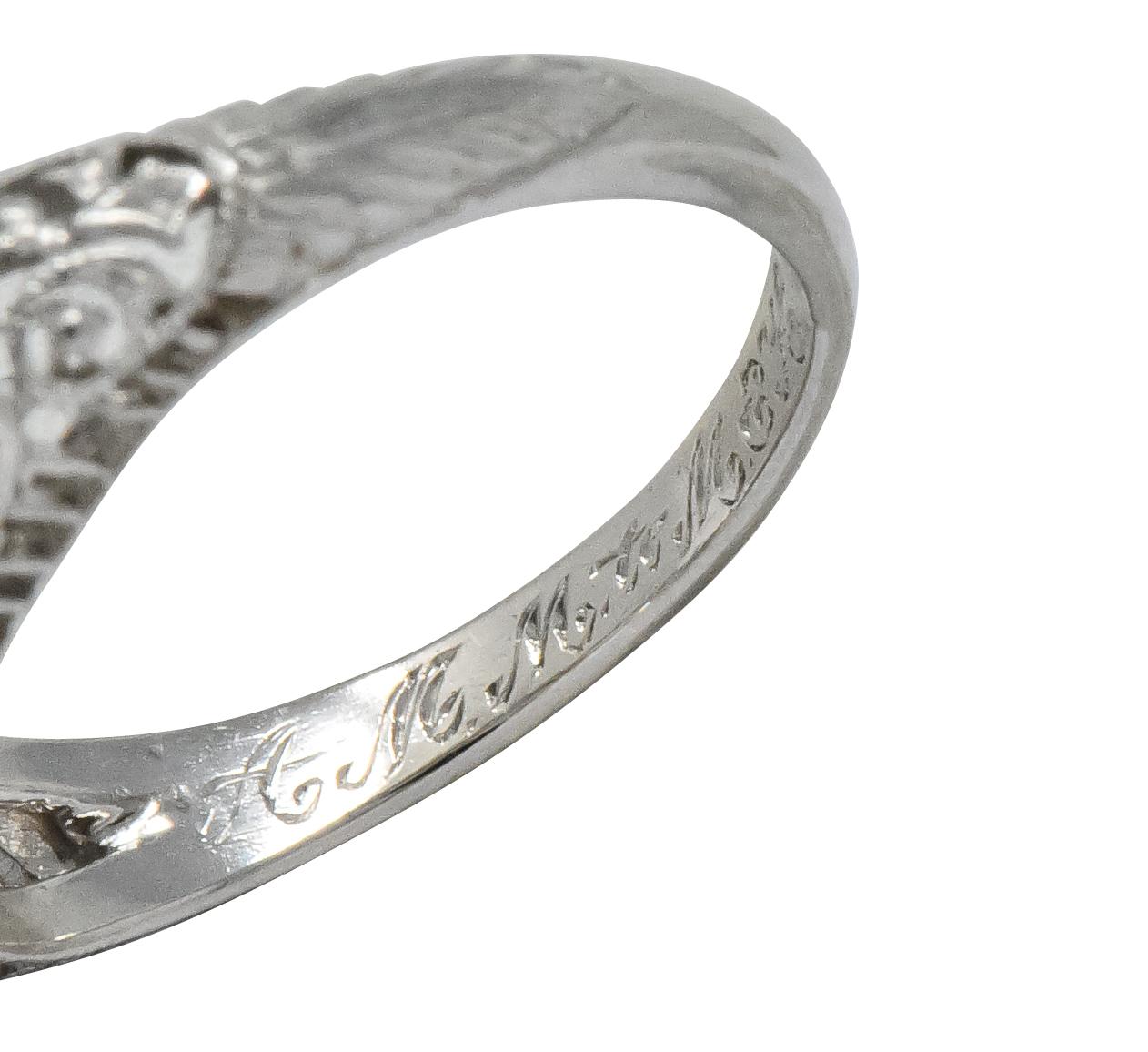 Edwardian 1.25 Carat Old European Diamond Platinum Engagement Ring GIA 3