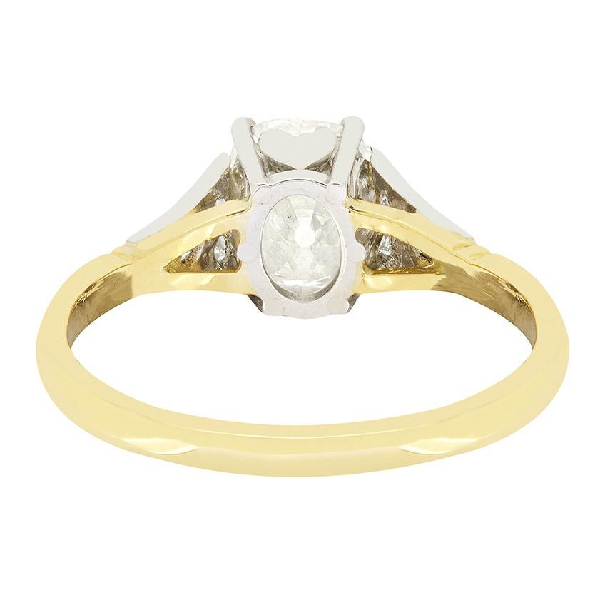 Edwardian 1.30ct Diamond Solitaire Ring, c.1910s In Good Condition For Sale In London, GB