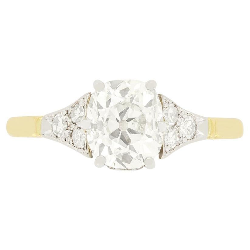 Edwardian 1.30ct Diamond Solitaire Ring, c.1910s For Sale
