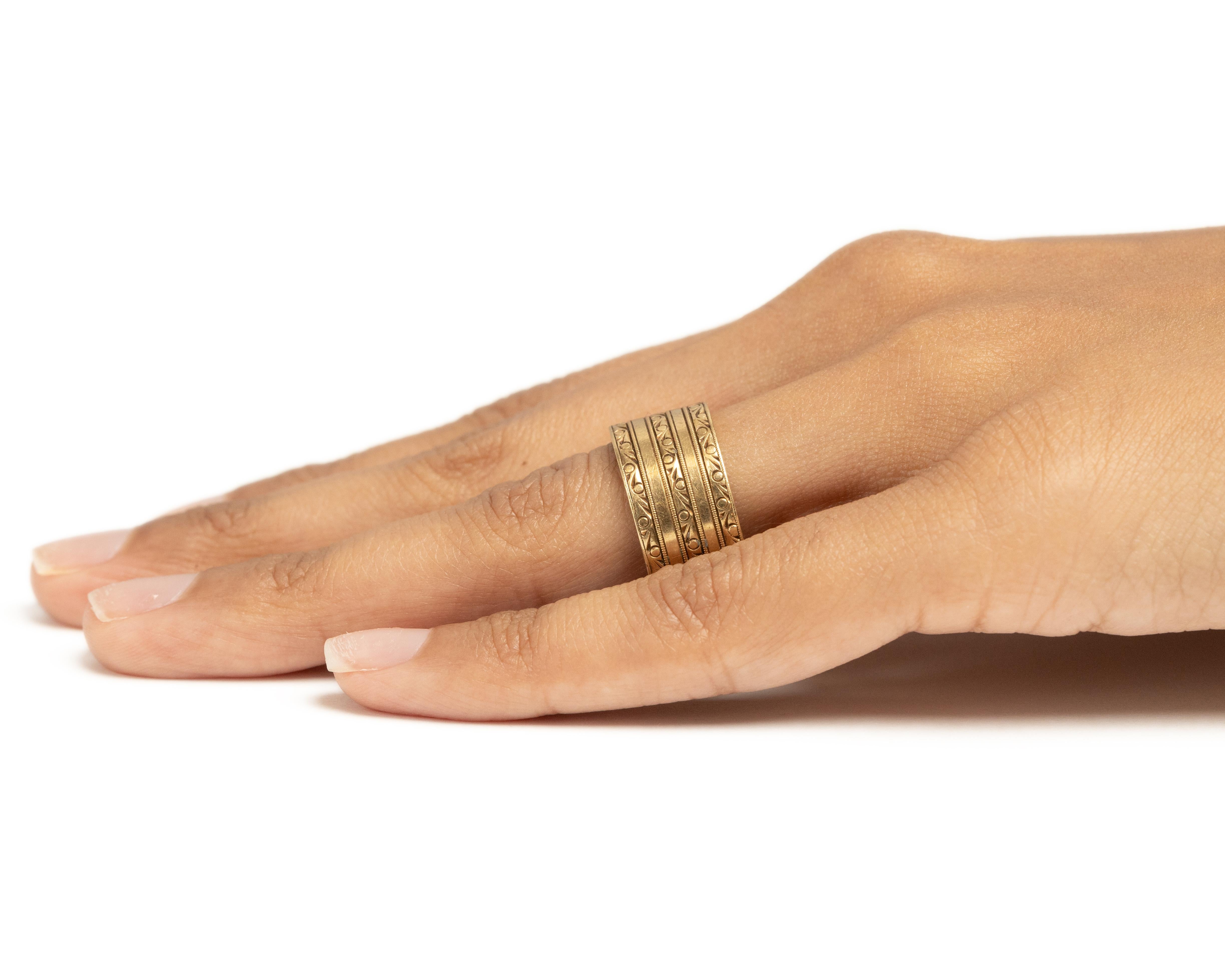 Women's Edwardian 14 Karat Yellow Gold Statement Ring For Sale