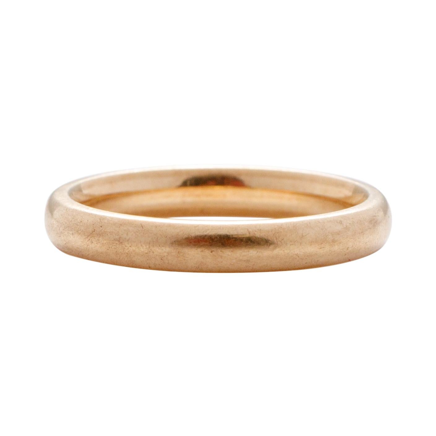 Edwardian 14 Karat Yellow Gold Wedding Band