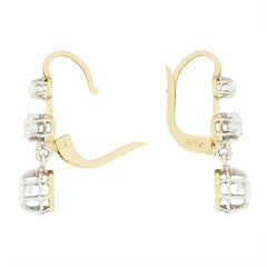 Edwardian 1.40ct Diamond Drop Earrings, c.1910s