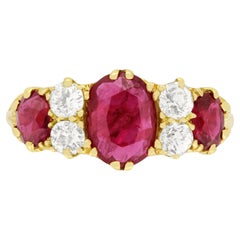 Antique Edwardian 1.40ct Ruby and Diamond Ring, c.1909