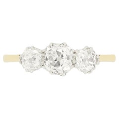 Edwardianischer 1,45ct Diamond Three Stone Ring, um 1910