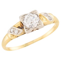 Edwardian 14k Diamond Engagement Ring .40ct