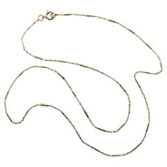 Antique Edwardian 14K Gold Handmade Delicate Alternating Link Charm