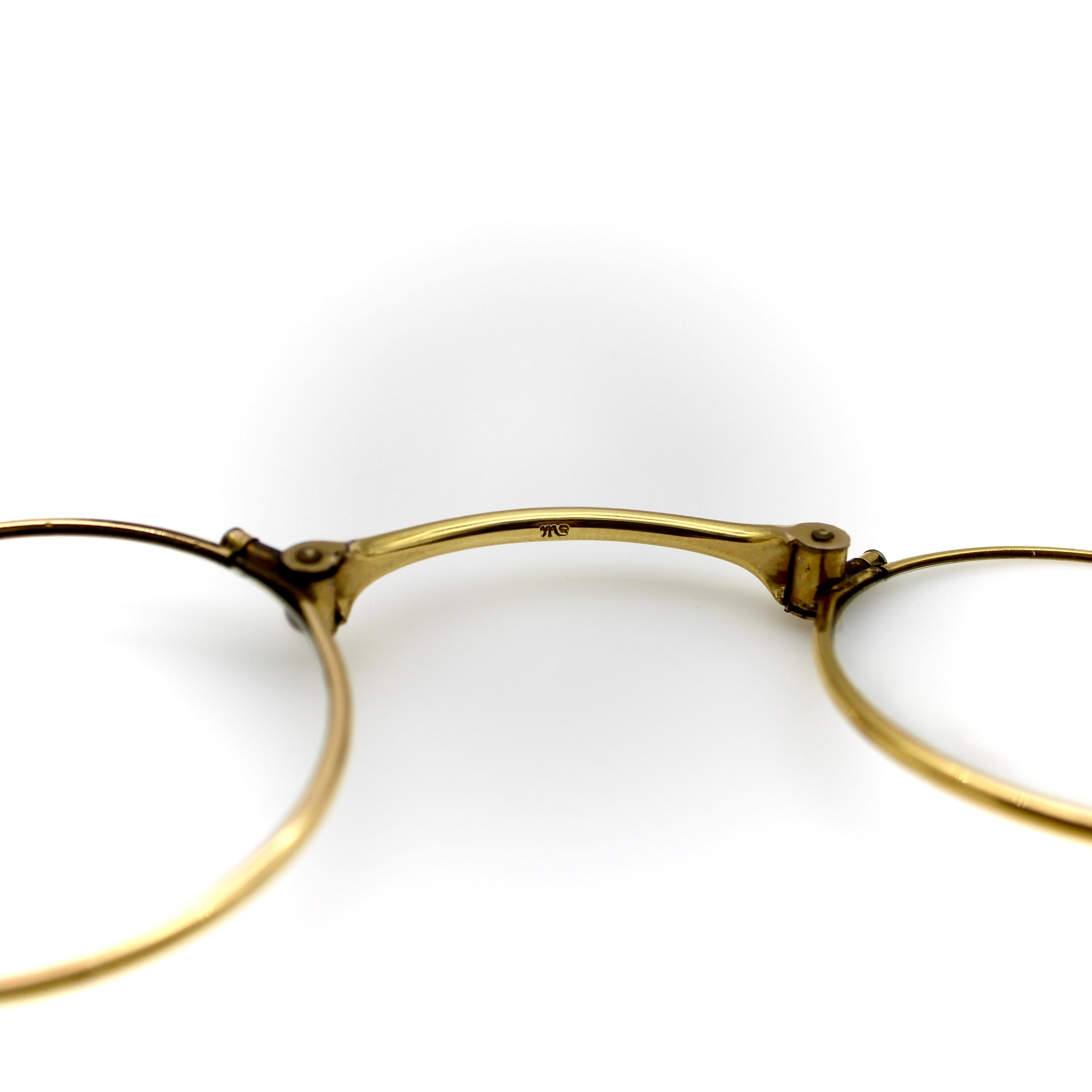 Edwardian 14k Gold Mechanical Lorgnette For Sale 2