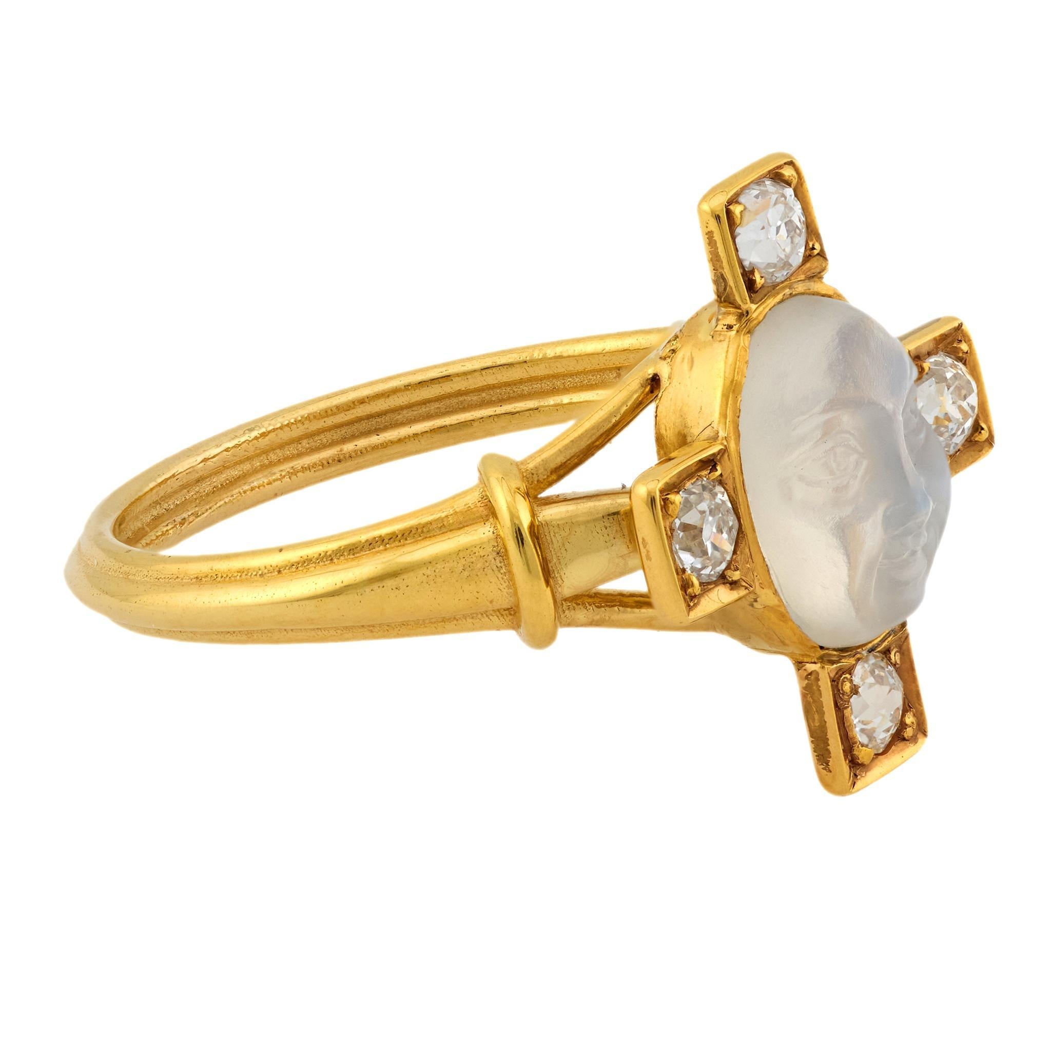 Édouardien Bague édouardienne 14k 