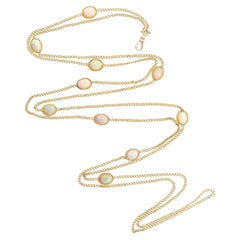 Edwardian 14k Opal Watch Chain