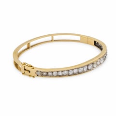 Edwardian 14k/Platinum Diamond Bangle