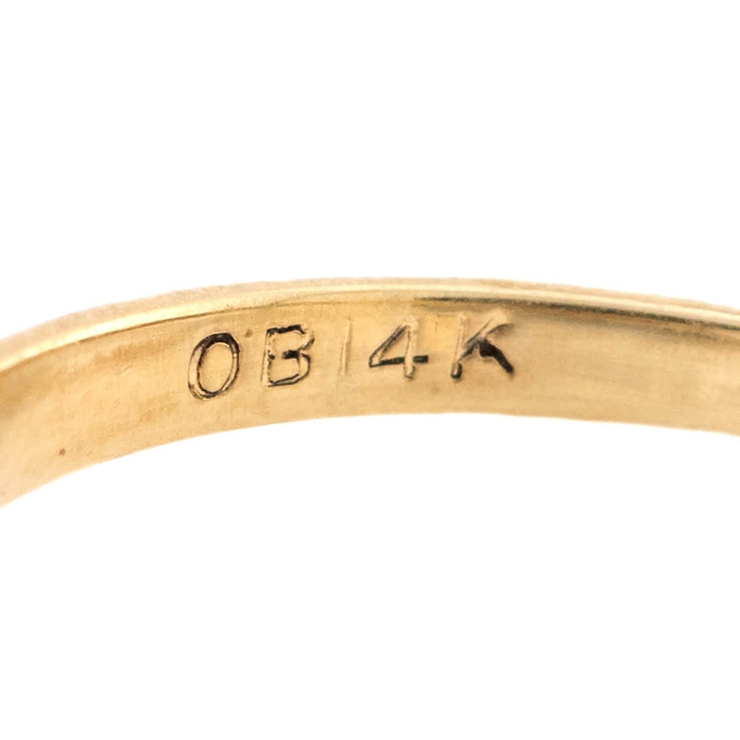 Bague de fiançailles édouardienne en 14k/platine avec diamant .35ct Bon état - En vente à Narberth, PA
