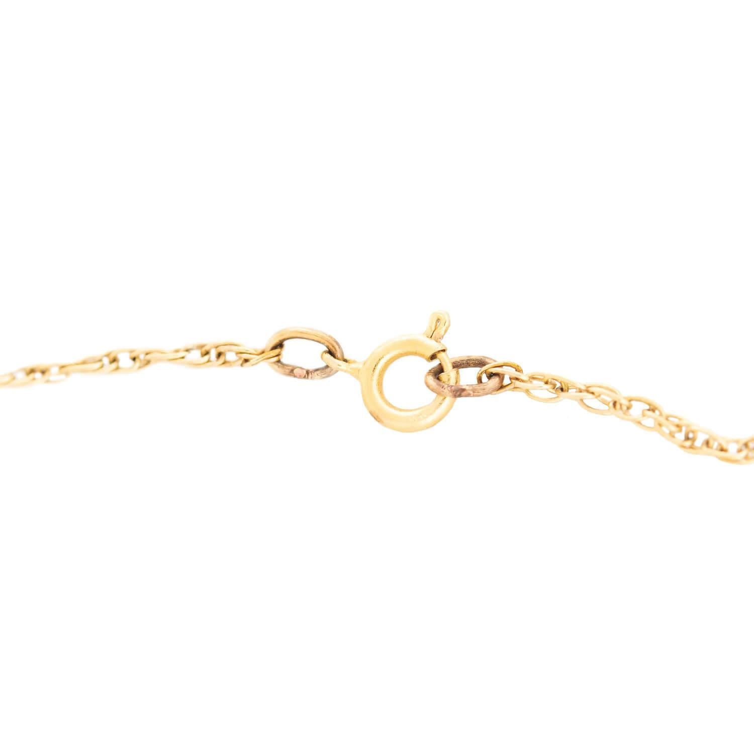 da uomo o donna Collana edoardiana con diamanti a spina di pesce in 14k/platino in vendita