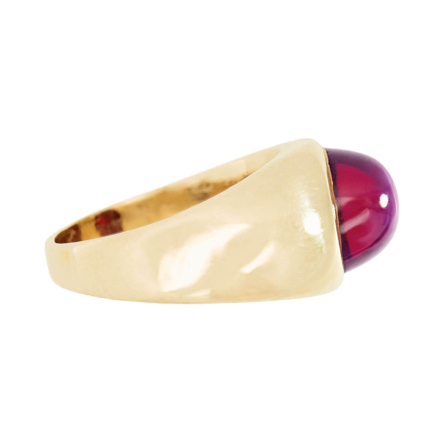 Edwardian 14K Star Sapphire Flush Mount Ring (Cabochon) im Angebot