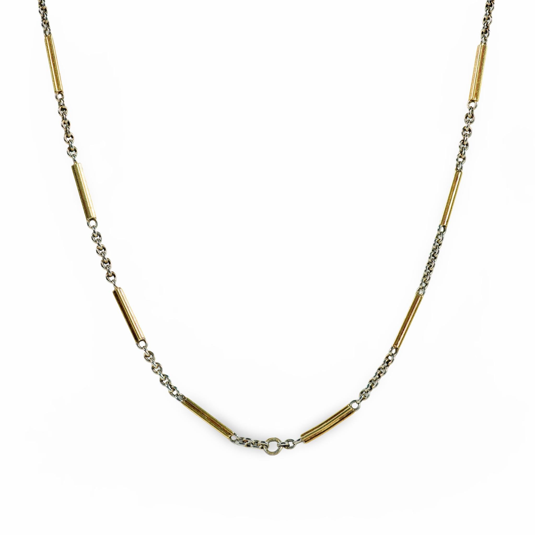 Edwardian 14k Watch Chain Necklace 16