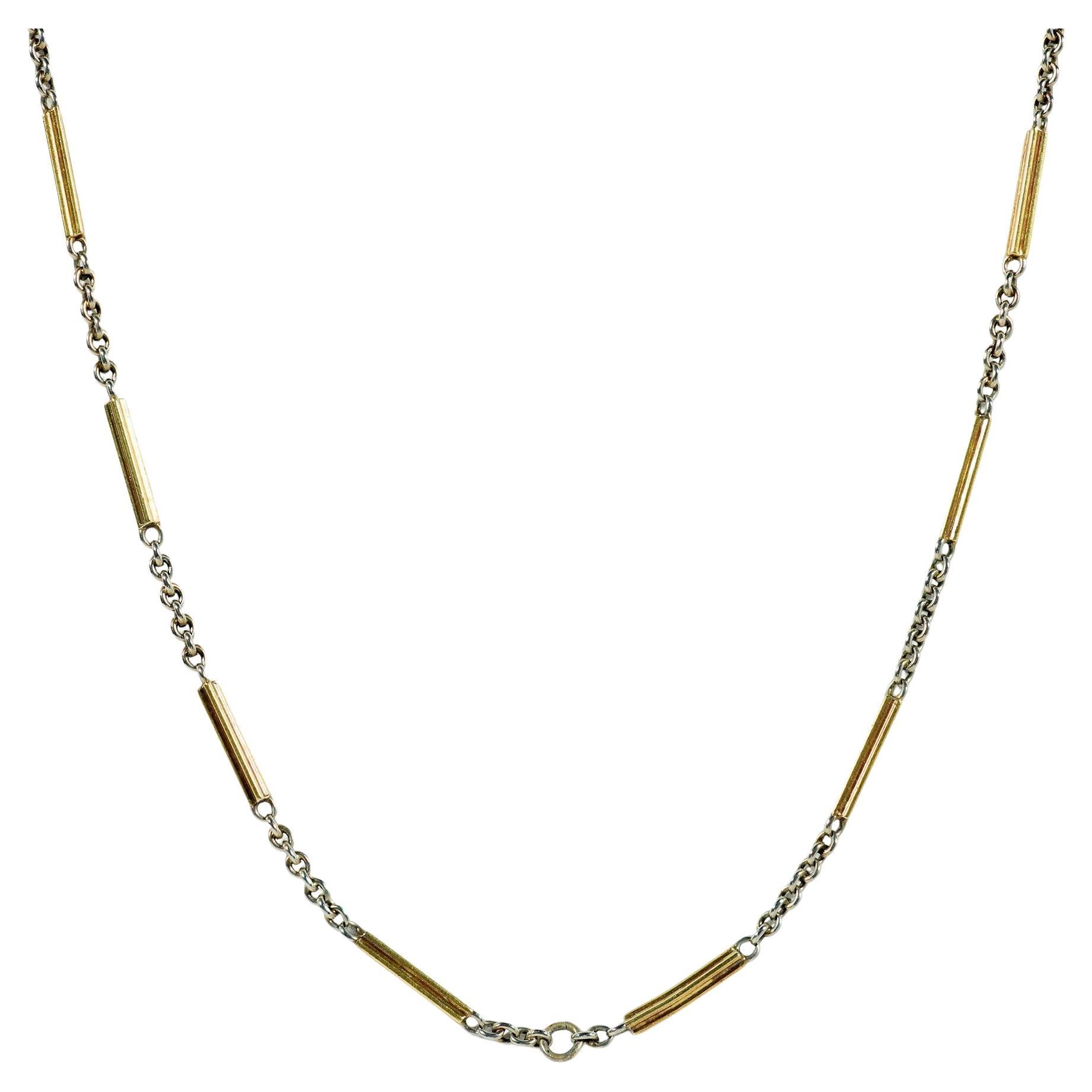 Edwardian 14k Watch Chain Necklace 16"